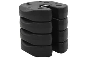 vidaXL 45210 Gazebo Weight Plates 4 Pcs Black 220x50mm Concrete