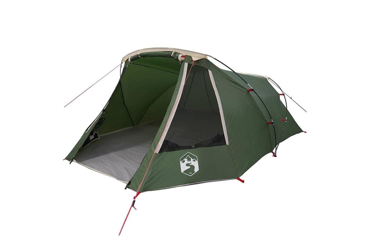 Vidaxl Tunnel Tent With Roof Green And White 328 X 228 X 115 Cm