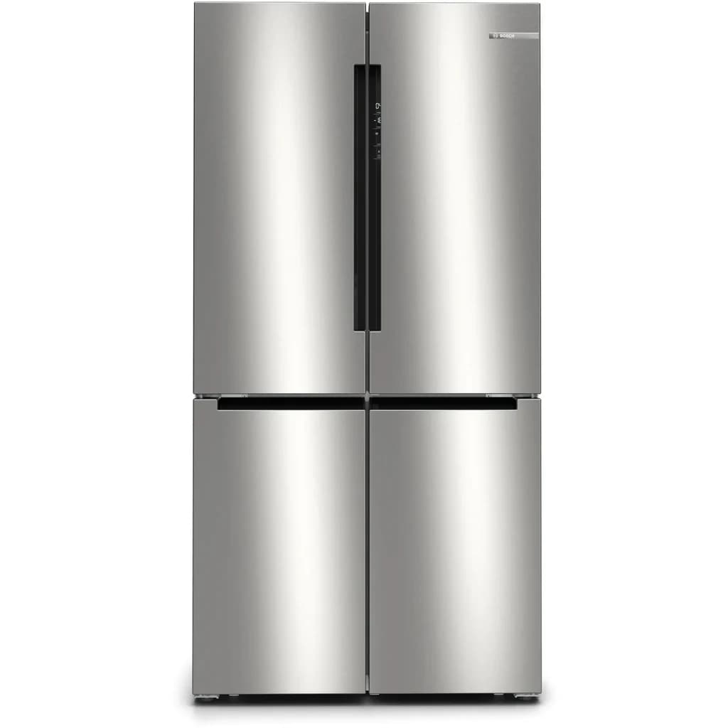 Bosch Serie 4 605L Frost Free Freestanding French Door Fridge Freezer with Anti-Fingerprint - Stainless Steel | KFN96VPEAG