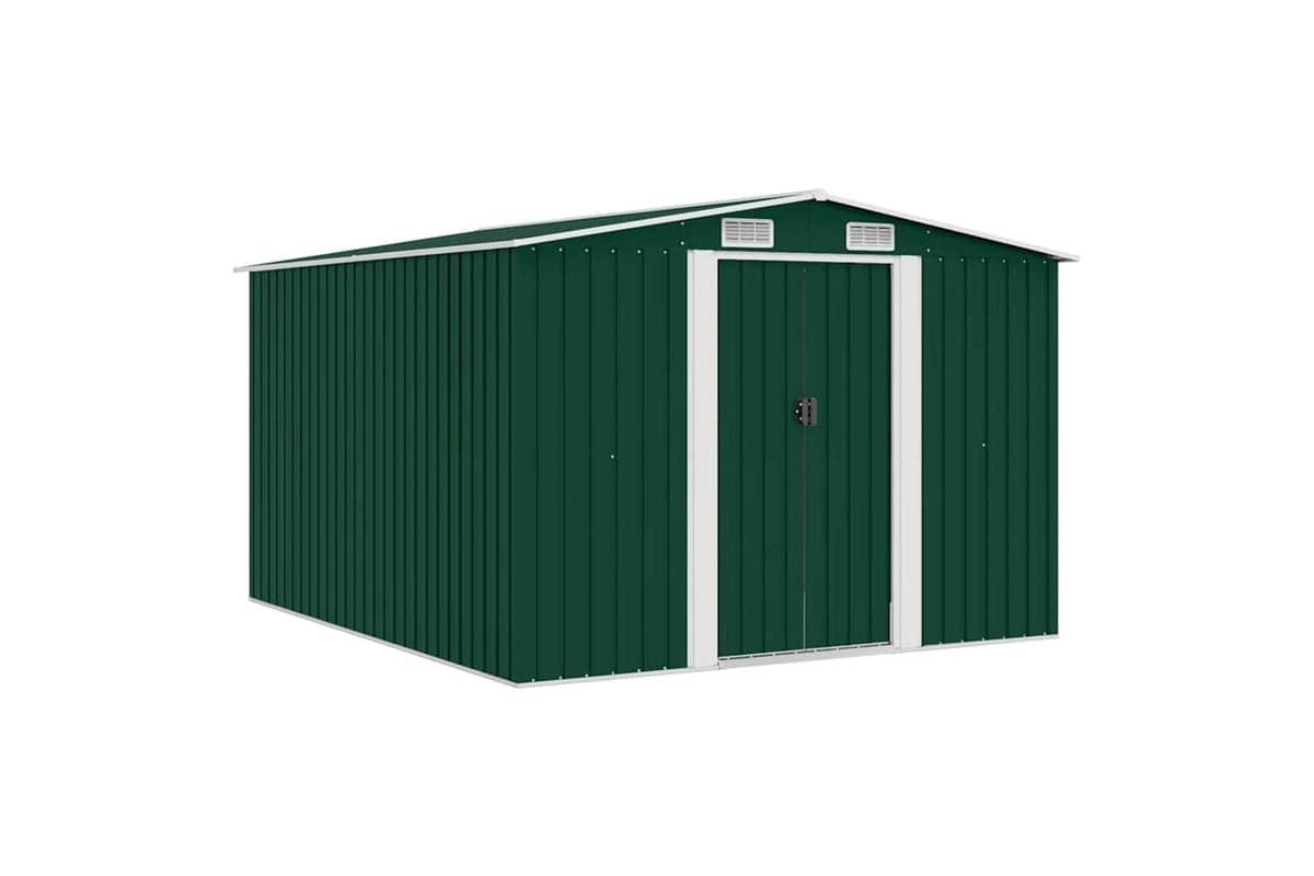 vidaXL 143340 Garden Shed 257x298x178cm Metal Green