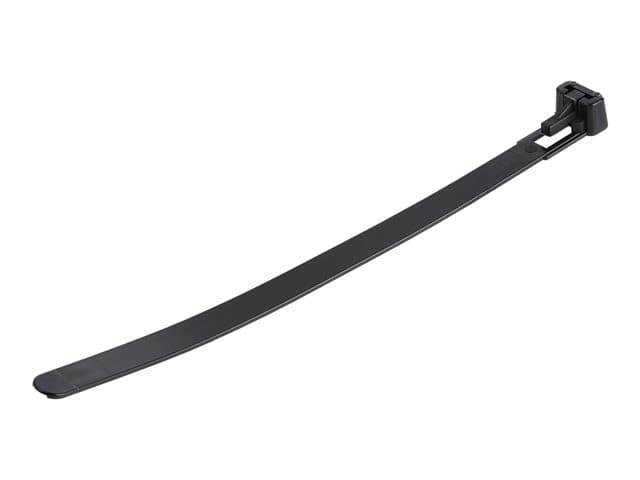 STARTECH.COM - Startech 15cm(6") Reusable Cable Ties, 7mm(1/4") wide, 35mm(1-3/8") Bundle Dia. 22kg(50lb) Tensile Strength, Releasable Nylon Ties, Indoor/Outdoor, 94V-2/UL Listed, 100 Pack, Black - Nylon 66 Plastic - TAA (CBMZTRB6BK) - cable tie - TAA Compliant