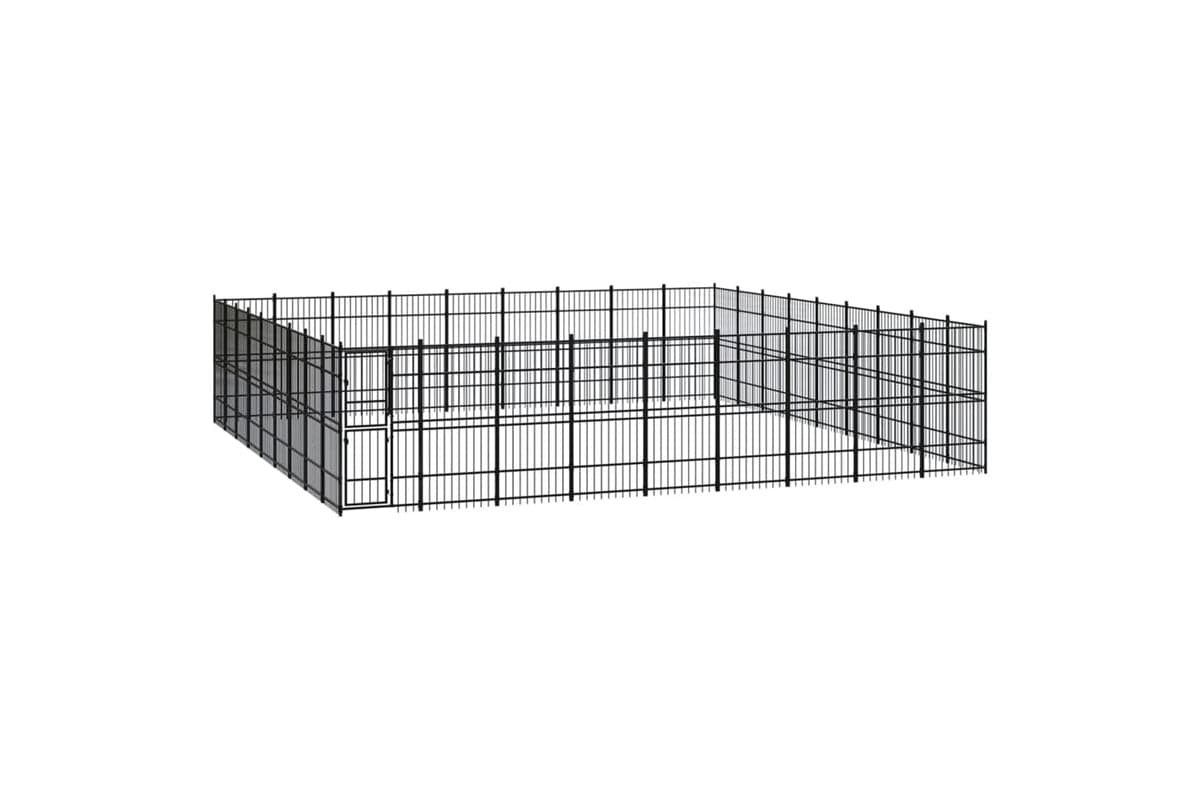 Vidaxl 3098007 Outdoor Dog Kennel Steel 74.65 M2