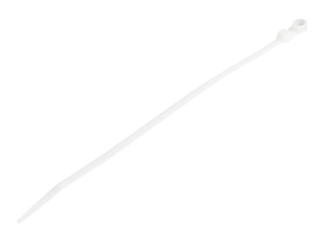 STARTECH.COM - Startech 20cm(8") Cable Ties with Mounting Hole, 4mm(1/8") wide, 52mm(2") Bundle Diameter, 22kg(50lb) Tensile Strength, Nylon 66 Self Locking Ties with Screw Hole, UL Listed, 100 Pack - UL94 V-2 Rated - TAA (CBMZTS10N8) - cable tie - TAA Compliant