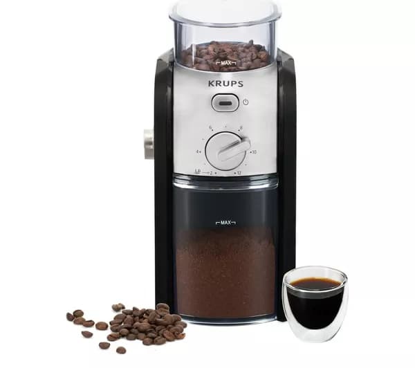 KRUPS Expert Burr GVX23140 Electric Coffee Grinder - Black & Stainless Steel