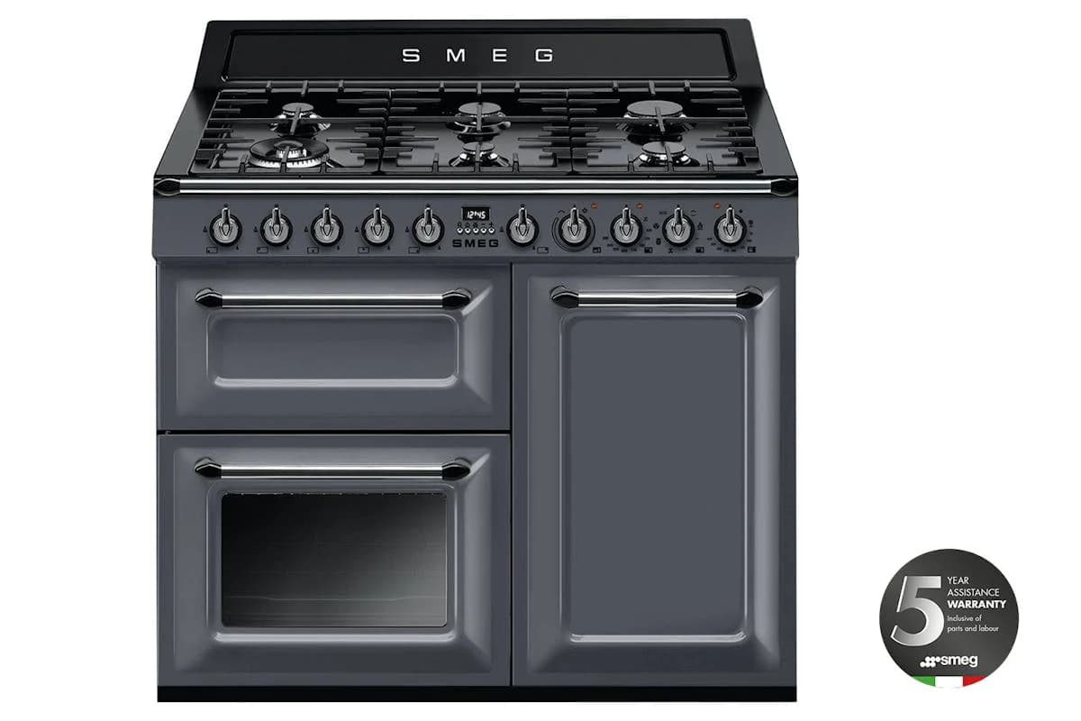 Smeg 100cm Victoria Dual Fuel Range Cooker | TR103GR | Slate Grey