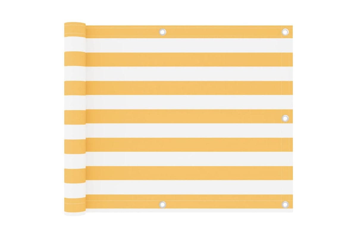 vidaXL 134900 Balcony Screen White And Yellow 75x300cm Oxford Fabric