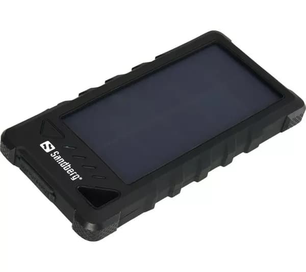 SANDBERG 16000 mAh Portable Solar Power Bank - Blue & Black