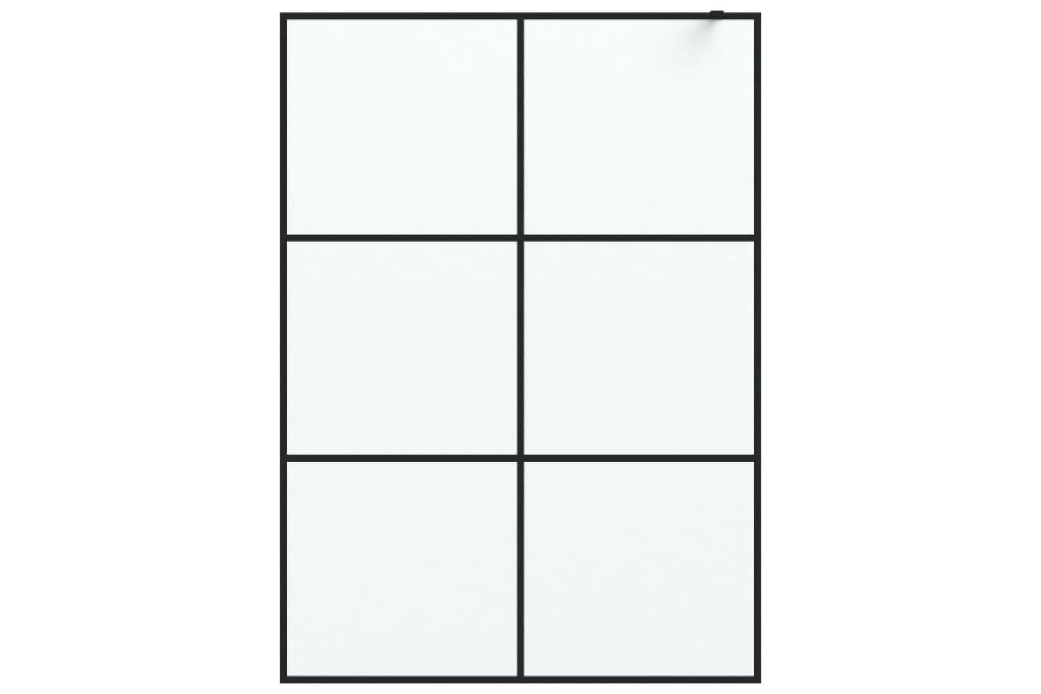 vidaXL 152114 Walk-in Shower Wall Black 140x195cm Frosted Esg Glass
