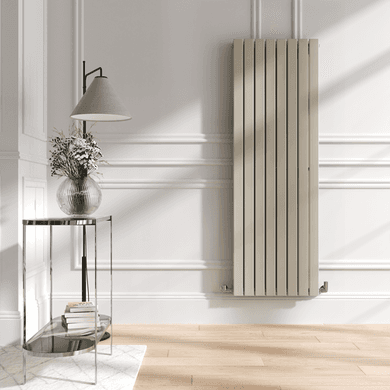 Riace Linen Vertical Flat Designer Radiator 1600x544mm Double Panel 4916 BTU