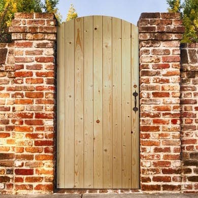 Wooden Pine Ledged & Braced Arched Top Garden Gate - XL Joinery