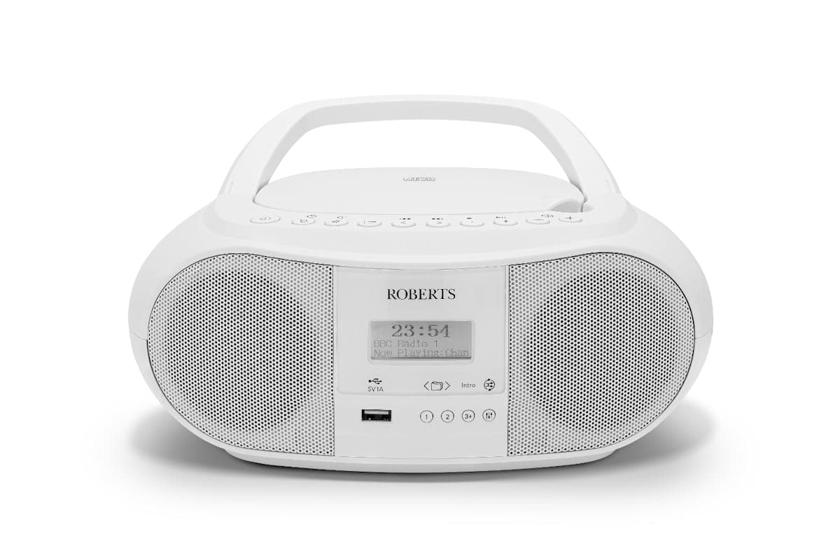 Roberts Boombox Radio with CD Player | White