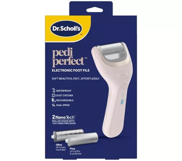 DR SCHOLL'S Pedi Perfect Electronic Foot File - White