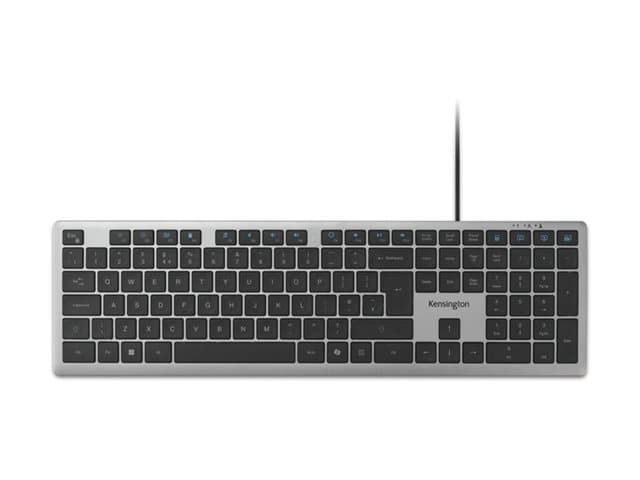 KENSINGTON - KB515 EQ - Keyboard - full size - with LED indicator - USB, USB-C - QWERTY - UK - space grey - retail - FSC cardboard