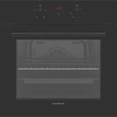 NordMende Built In 65L Single Fan Oven Grill Timer Black Glass | SO207BL