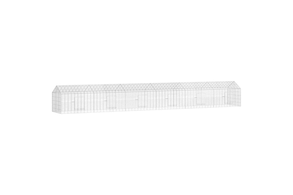 Vidaxl Rabbit Cage Silver 600 X 78 X 78 Cm Galvanised Steel