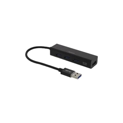 Deltaco UH487 USB3.1 Black 4 USB port mini hub – Black