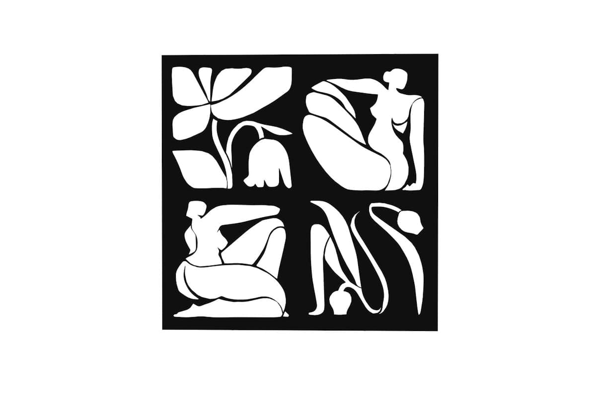 Decortie | Aitus Modern Metal Wall Art | Black