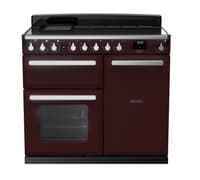 Rangemaster Estel Deluxe 100cm Induction Range Cooker - Bordeaux with Chrome Trim | ESDL100EIPBOR/CM1