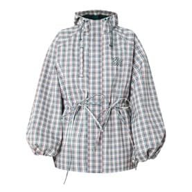 Liu Elderberry Check Raincoat