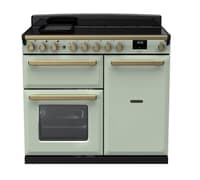 Rangemaster Estel Deluxe 100cm Induction Range Cooker - Mint with Brass Trim | ESDL100EIPMNT/AB1