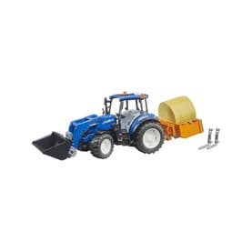 New Holland T5.120 Tractor with Frontloader, Transport Box & Forks