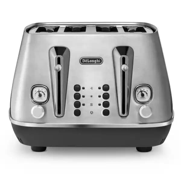 Delonghi Distinta X Silver 4 Slice Toaster - Stainless Steel | CTI4003.M