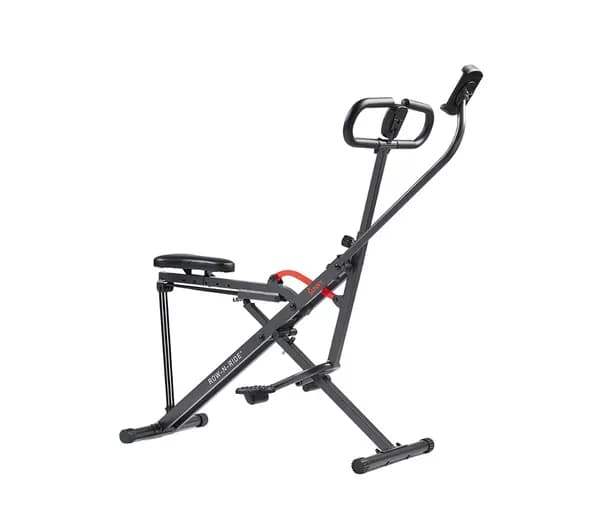 SUNNY HEALTH Smart Upright Row-N-Ride Squat Assist Trainer Machine - Black
