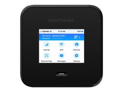 NETGEAR - Nighthawk M7 Pro - Mobile hotspot - 5G - 6 Gbps - Wi-Fi 5, Wi-Fi 6, Wi-Fi 7, 2.5GbE, 1GbE