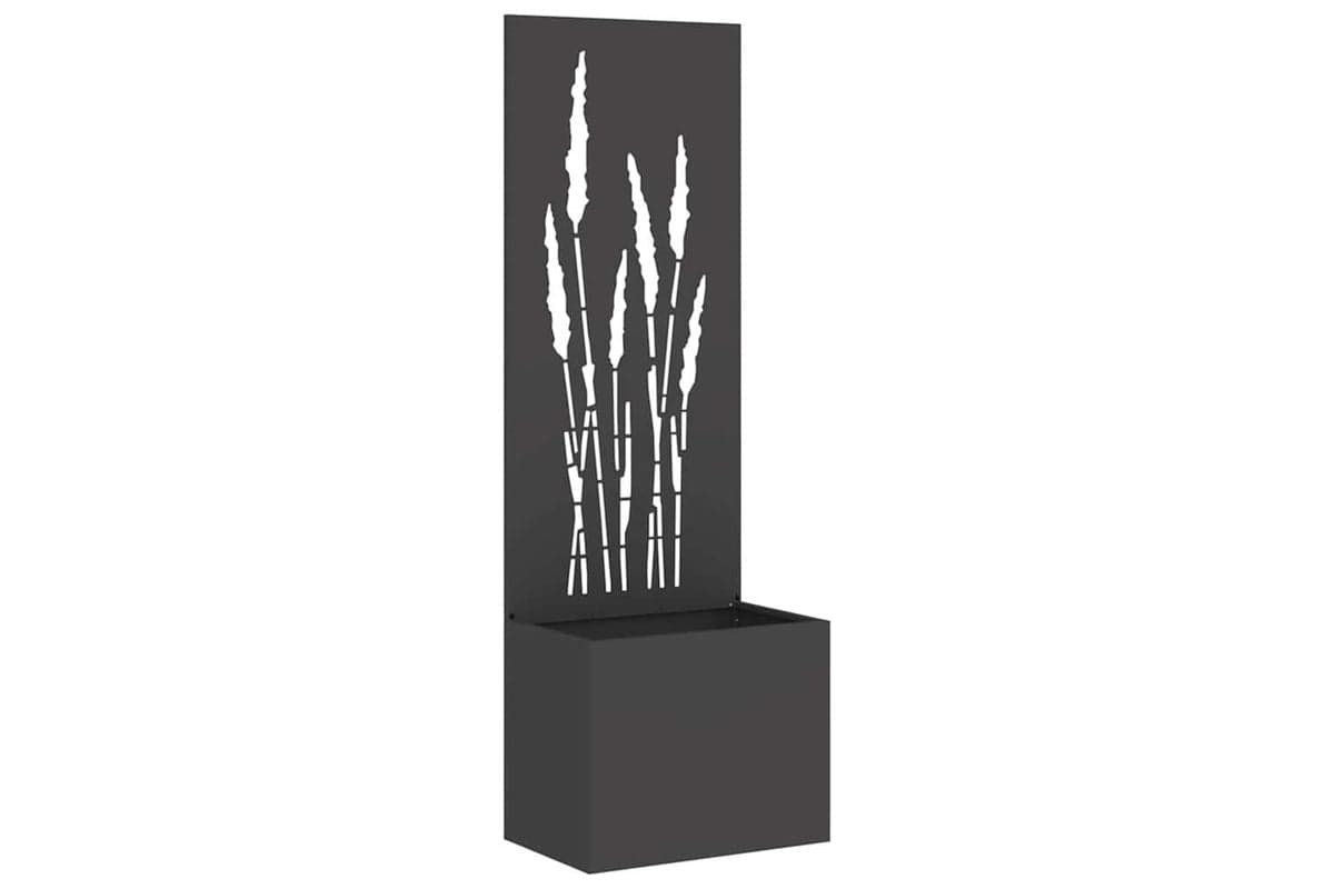 Garden Privacy Screen Black 50 X 140 Cm Cold-rolled Steel