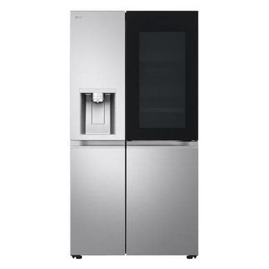 Refurbished LG InstaView 628 Litre Side-By-Side American Fridge Freezer - Brushed Steel