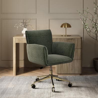 Reed Chenille Swivel Office Chair