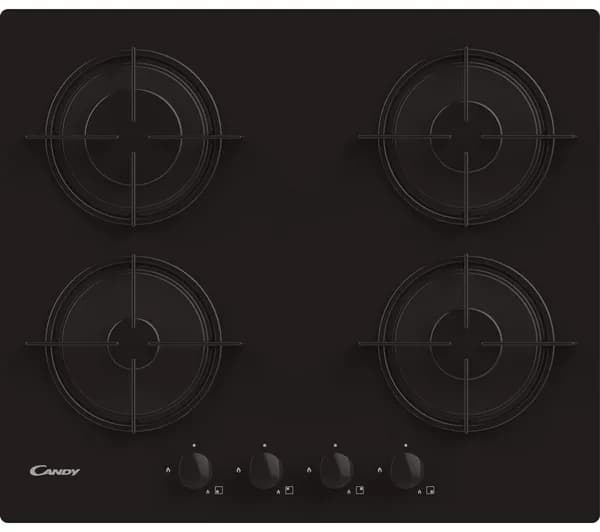 CANDY CVW6BB 60 cm Gas Hob - Black
