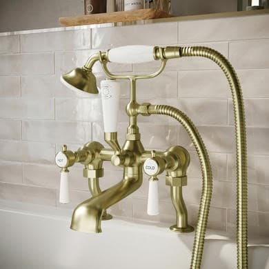 Gold Bath Shower Mixer Tap - Helston