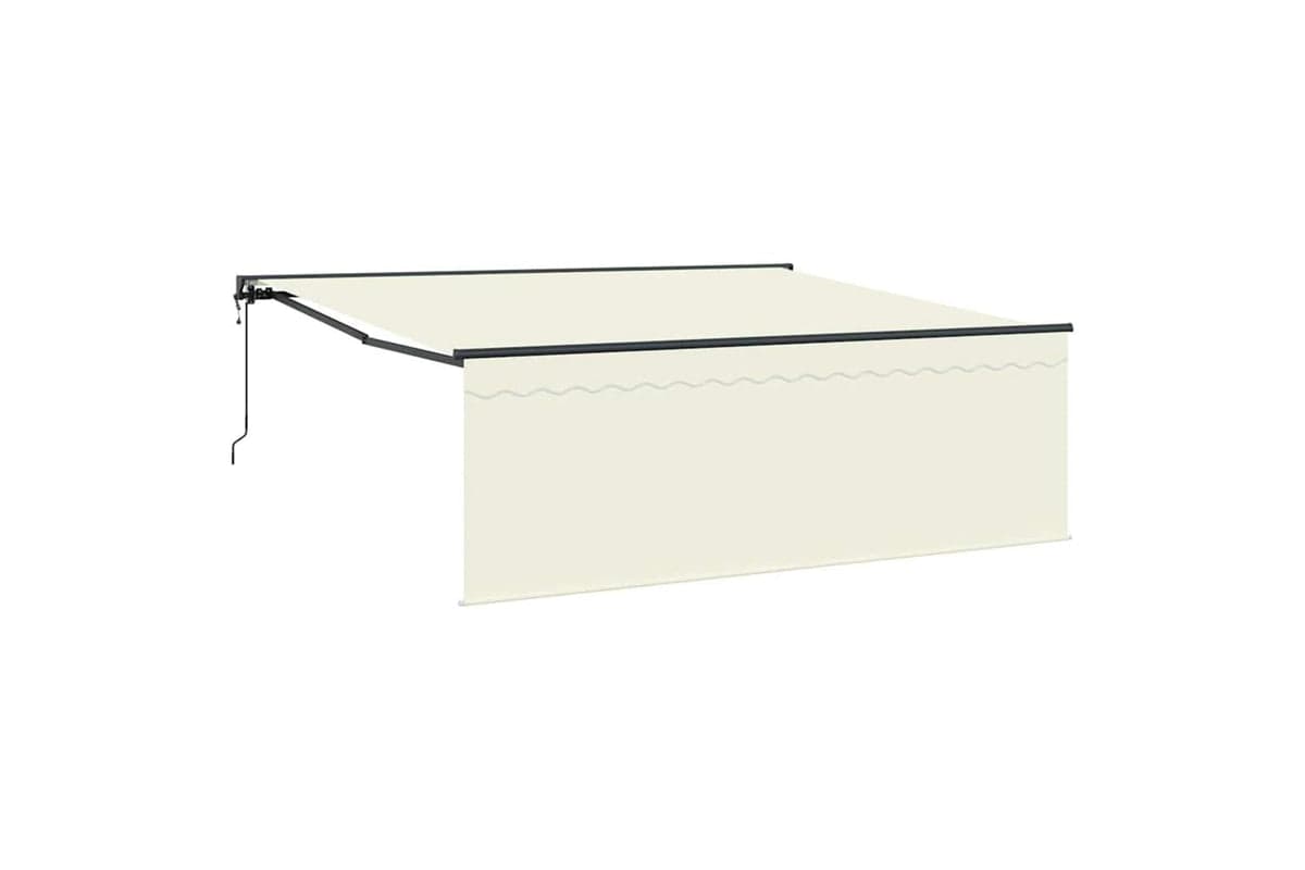 Vidaxl Retractable Awning Manual Cream 350 X 250 Cm Fabric And Metal