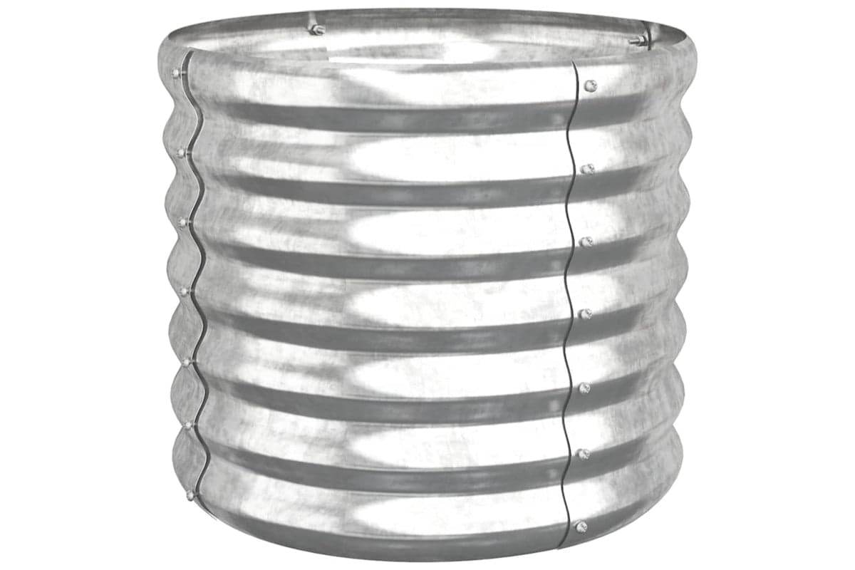 vidaXL 318847 Garden Planter Powder-coated Steel 40x40x36cm Silver
