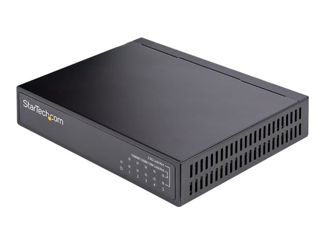Startech Unmanaged 2.5G Switch, 5 Port Gigabit Switch, 2.5GBASE-T Unmanaged Ethernet Switch, Ethernet Splitter, Din Rail or Wall Mount, Multi-Gigabit,