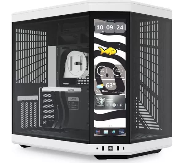 HYTE Y70 Touch Infinite E-ATX Mid-Tower PC Case - Black & White