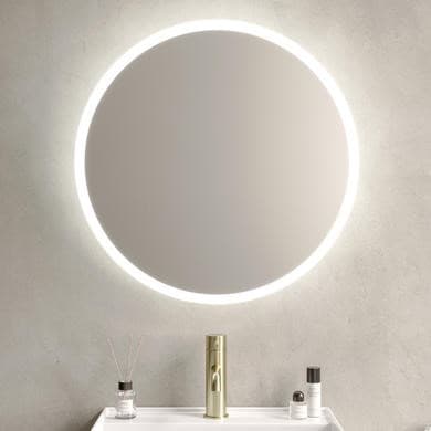 Round Tiltable Bathroom Mirror with Lights 600mm - Arissa