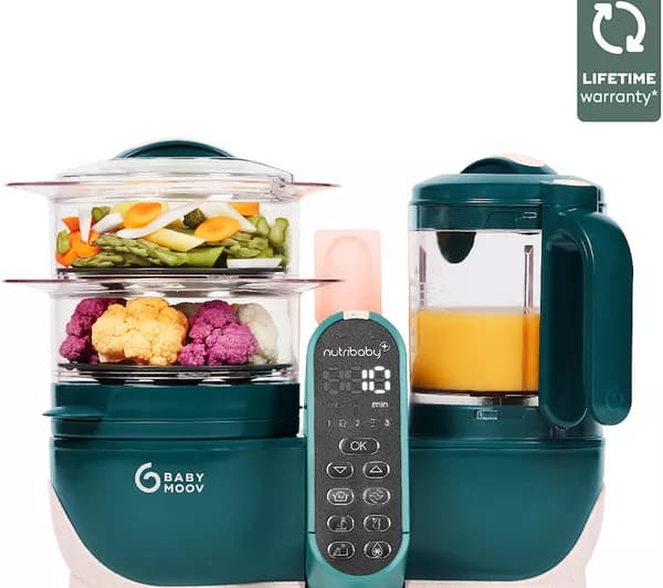 BABYMOOV Nutribaby(+) 6-in-1 Baby Food Maker - Opal Green