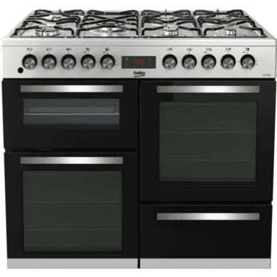 Beko 100cm Dual Fuel Range Cooker - Stainless Steel