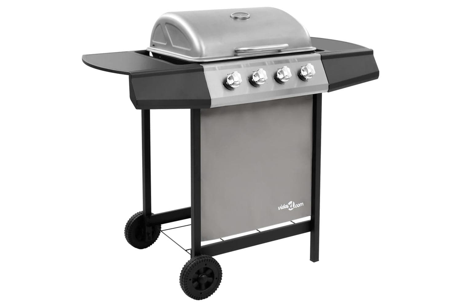 Vidaxl 3053624 Gas Bbq Grill With 4 Burners Black And Silver