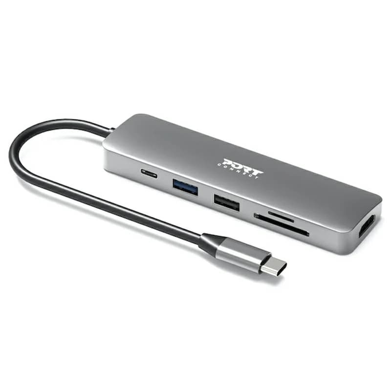 Port Connect 4K USB-C Docking Station with 100W Power Delivery - Grey | 900162