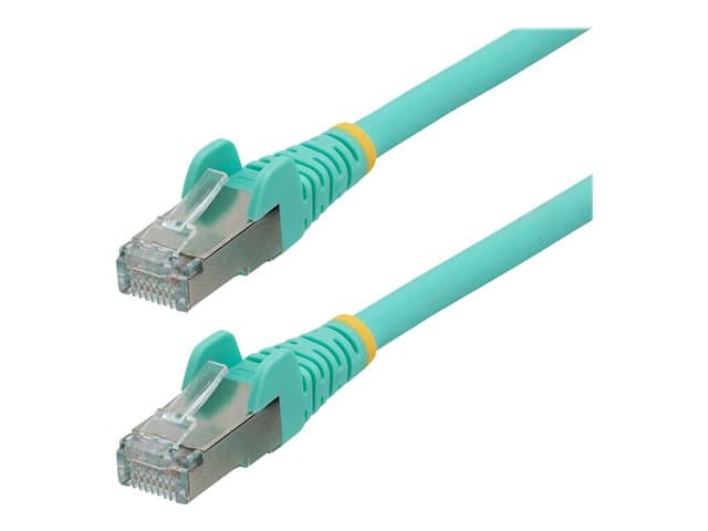 STARTECH.COM - Startech 1m CAT6a Ethernet Cable - Aqua - Low Smoke Zero Halogen (LSZH) - 10GbE 500MHz 100W PoE++ Snagless RJ-45 w/Strain Reliefs S/FTP Network Patch Cord - Patch cable - RJ-45 (M) to RJ-45 (M) - 1 m - S/FTP - CAT 6a - IEEE 802.3bt - halogen-free, molded,