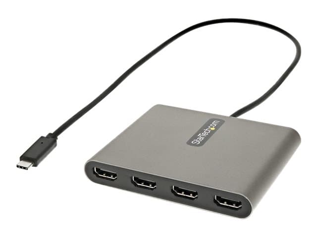 STARTECH.COM - Startech USB C to 4 HDMI Adapter, External Video & Graphics Card, USB Type-C to Quad HDMI Monitor Display Adapter Dongle, 1080p 60Hz, Video Converter, Supports Windows - USB-C Multi Monitor Adapter - adapter cable - HDMI / USB - 50 cm