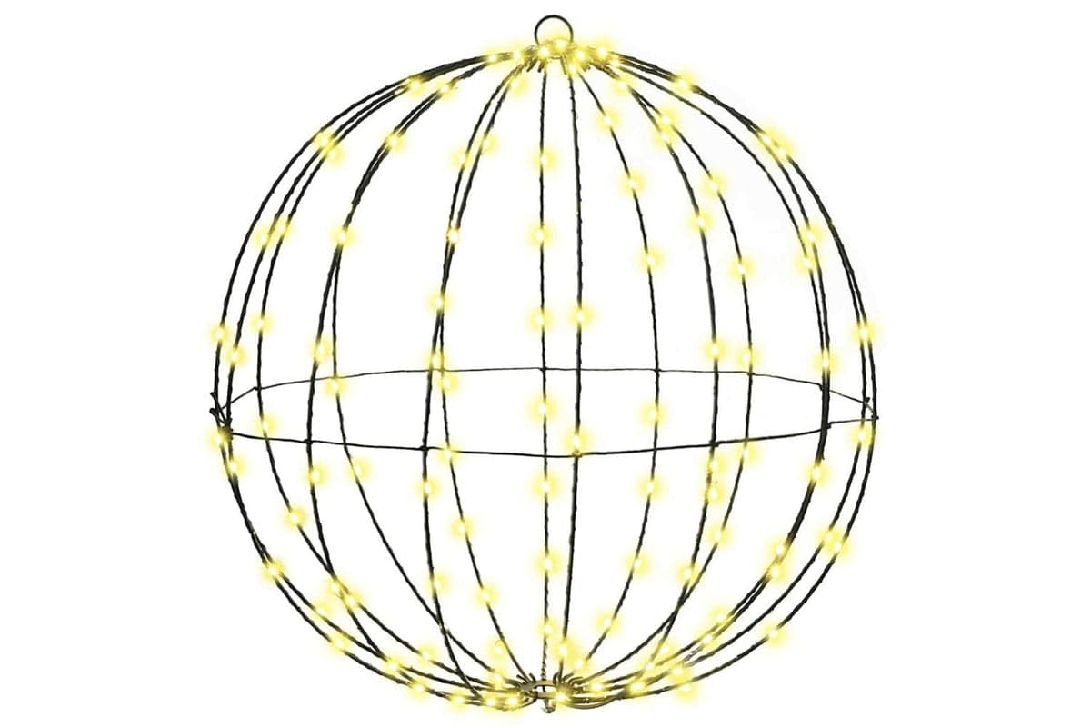 Vidaxl Ball With 160 Leds Warm White 50 Cm Metal