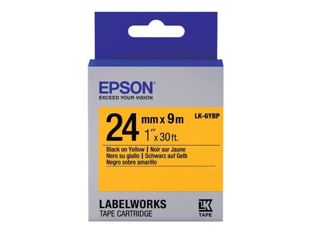 EPSON - LabelWorks LK-6YBP - label tape - 1 cassette(s) - Roll (2.4 cm x 9 m)