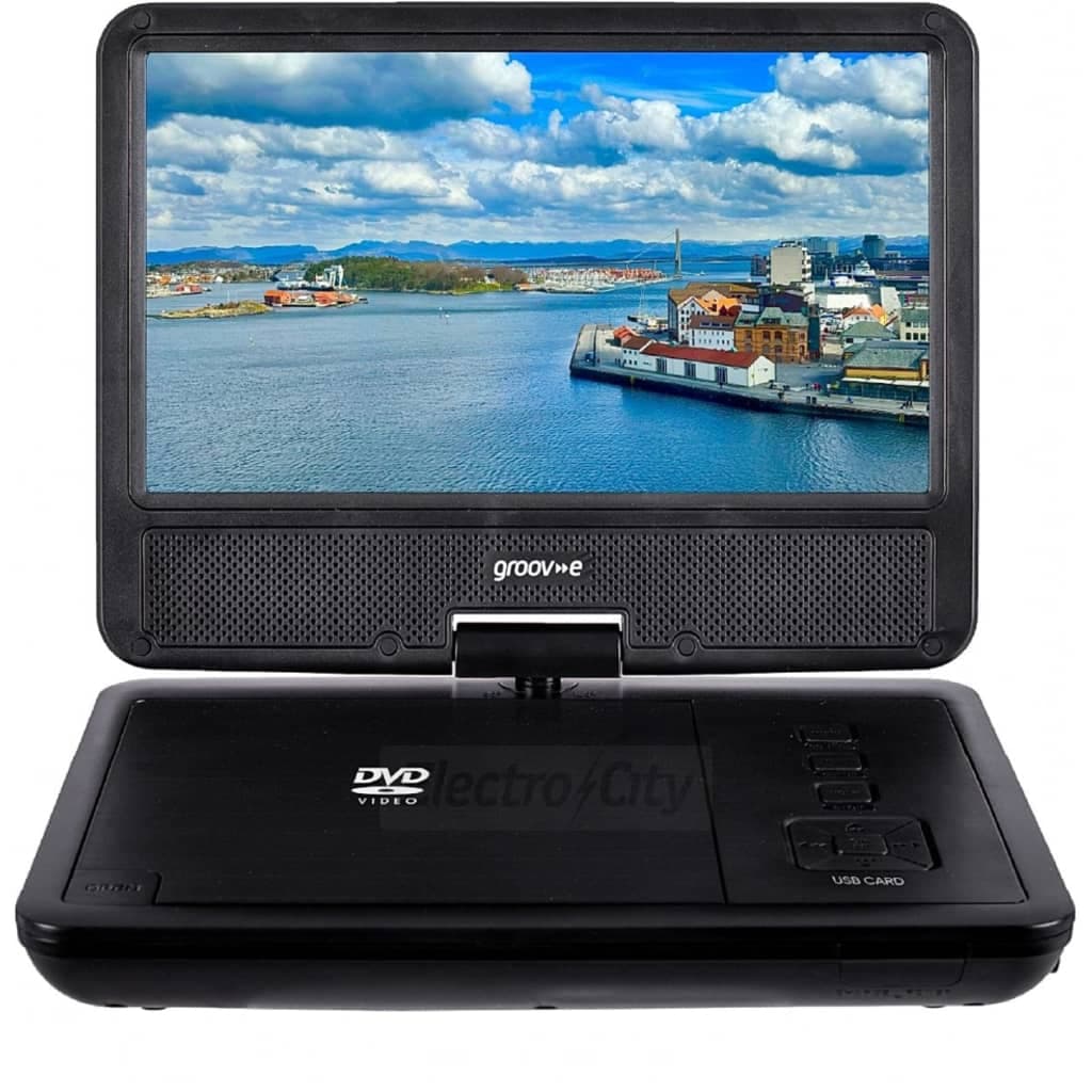 Groov-e 7 Inch Portable DVD Player with Swivel Screen | Black