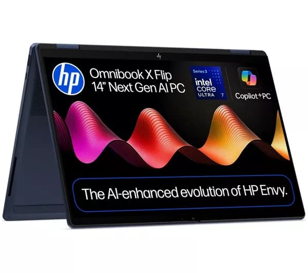 HP OmniBook X Flip 14" 2 in 1 Laptop - Intel® Core™ Ultra 7, 1 TB SSD, Blue