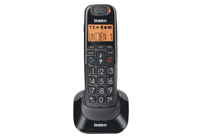 Uniden AT4105 Big Button Cordless Phone | Black