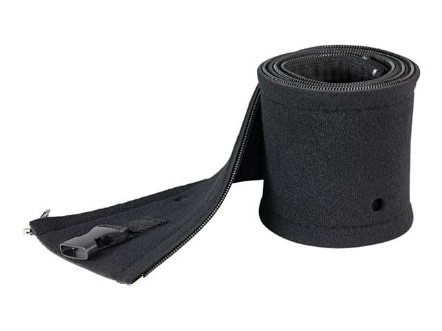 STARTECH.COM - Startech 40" (1m) Neoprene Cable Management Sleeve with Zipper & Buckle, 1.2" (3cm) Diameter, Computer/PC Power/Network/AV Cord Cover/Manager, Flexible Cable Organizer Wrap, Black - Cable Manager Sleeve (WKSTNCMZP) - cable management sleeve
